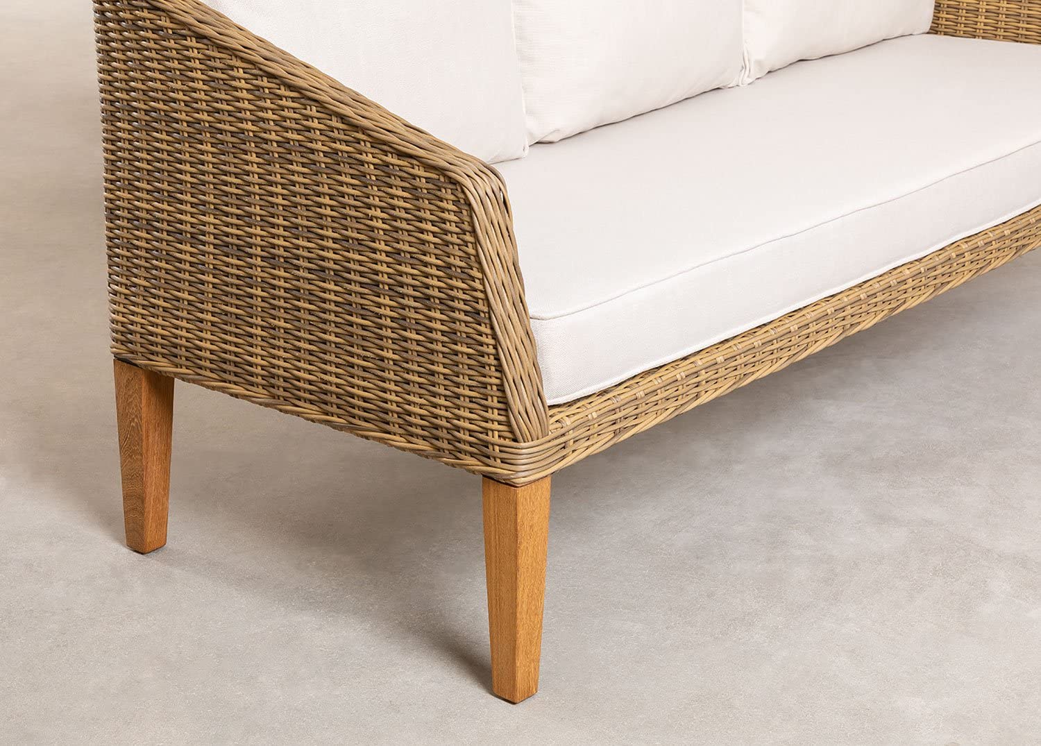 Sklum Denver set giardino rattan marrone 4 pezzi