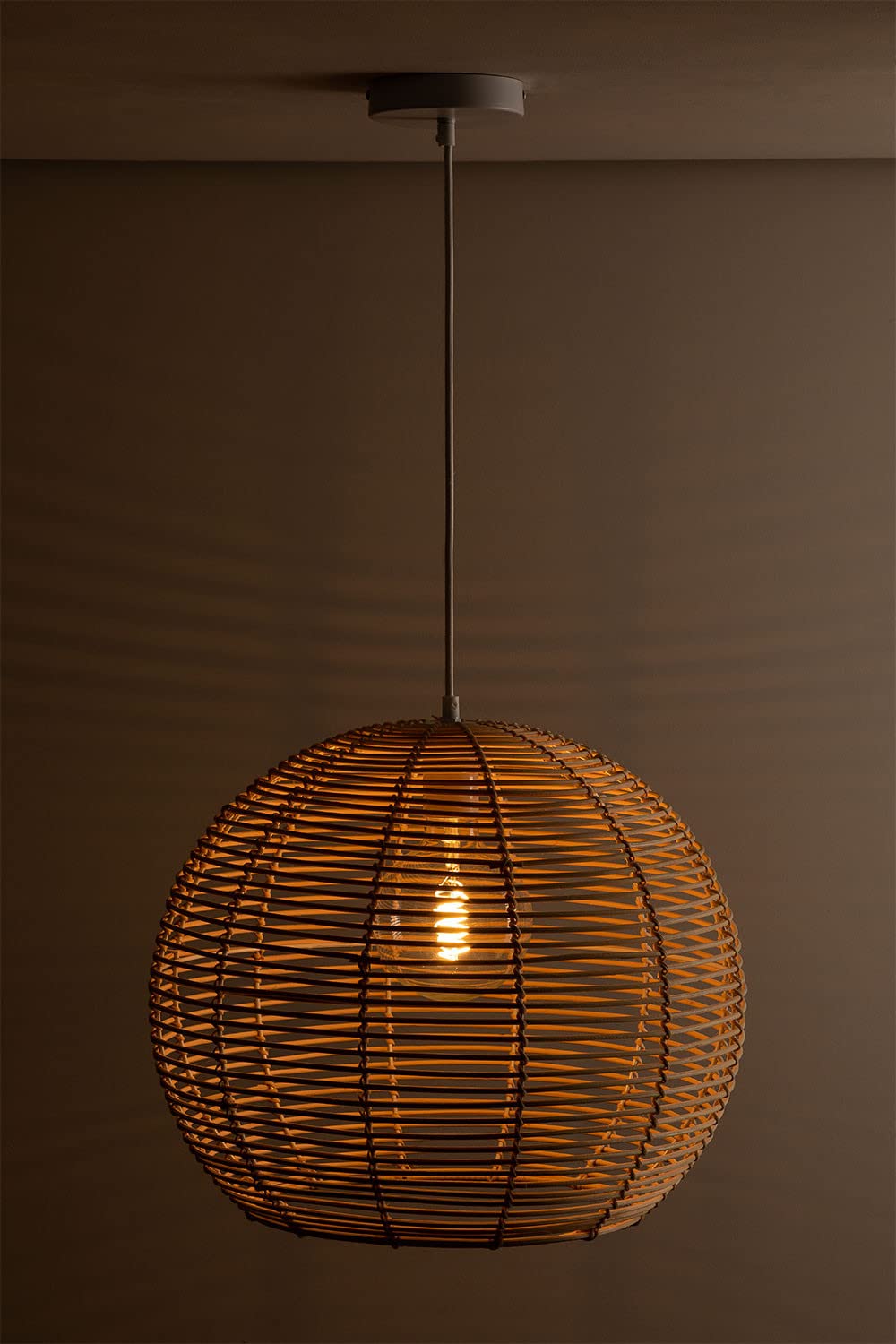 Sklum Alpe lampada da soffitto rattan Ø45 cm