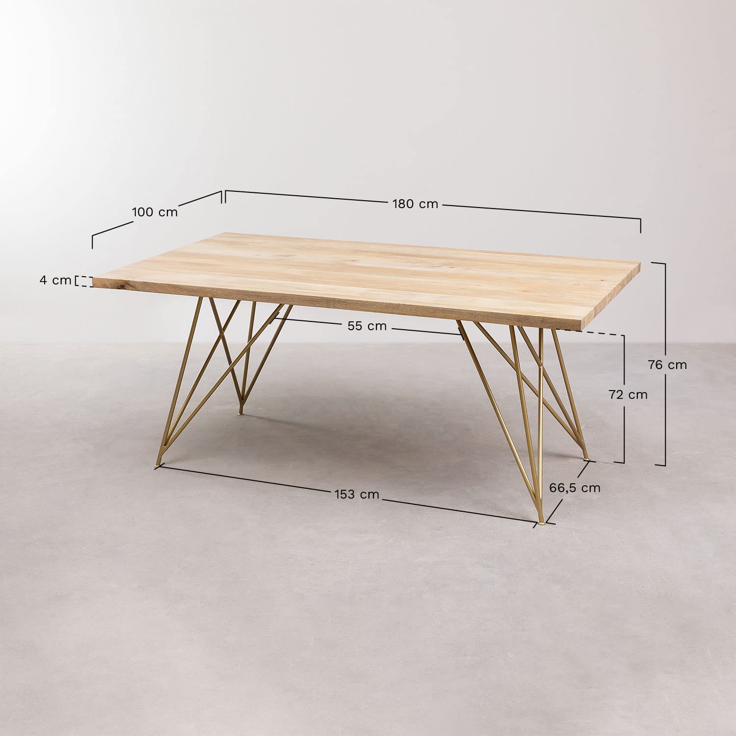 Sklum Xeli Mango tavolo da pranzo 180x100 legno mango