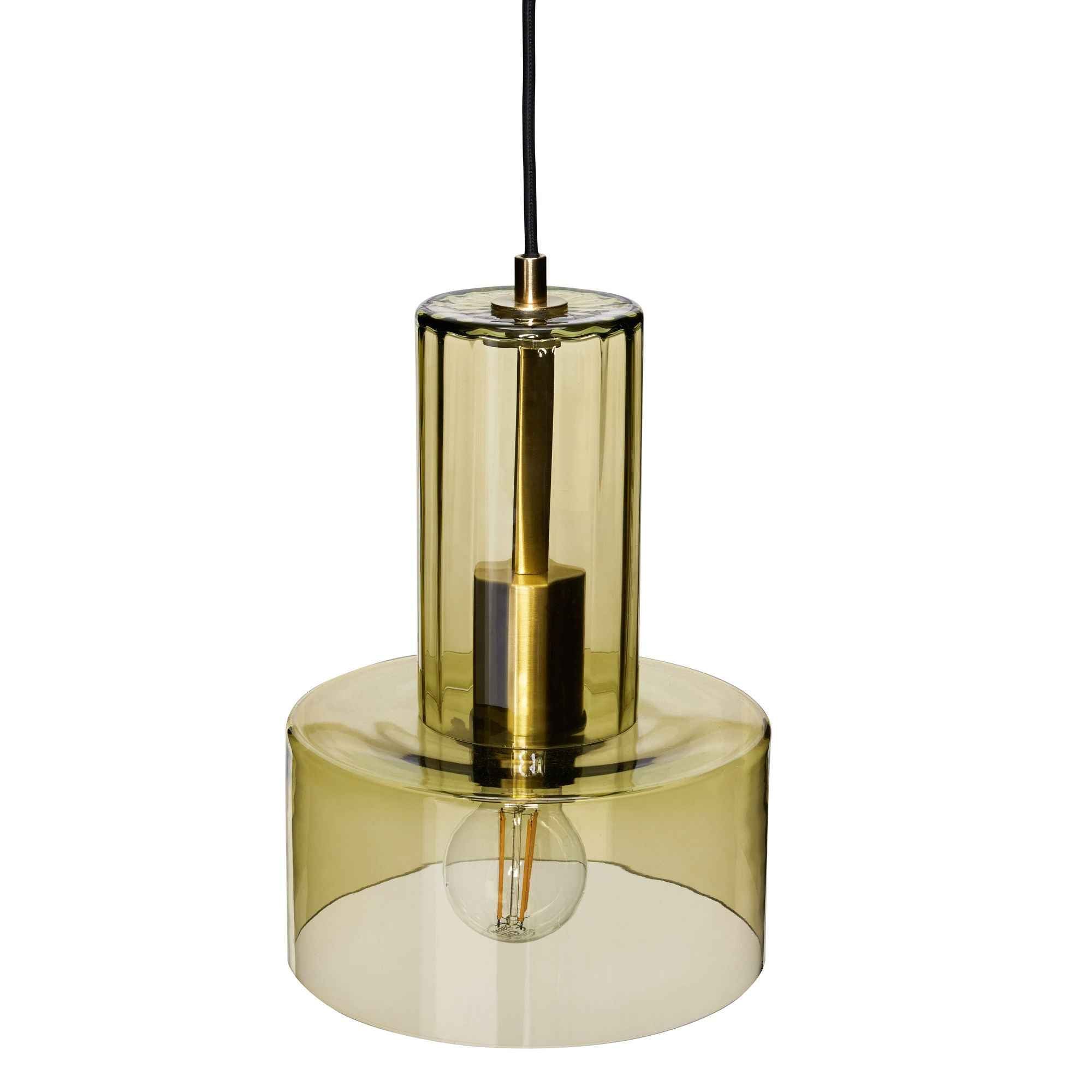 Bambua Ripple Pendant lampadario verde vetro E27
