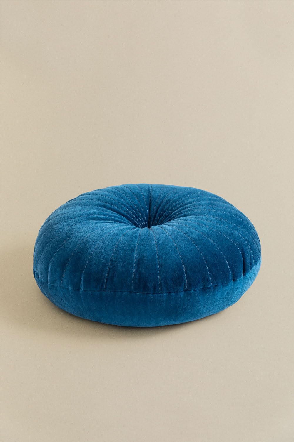 Sklum Rani Blu cuscino rotondo in velluto Ø41 cm