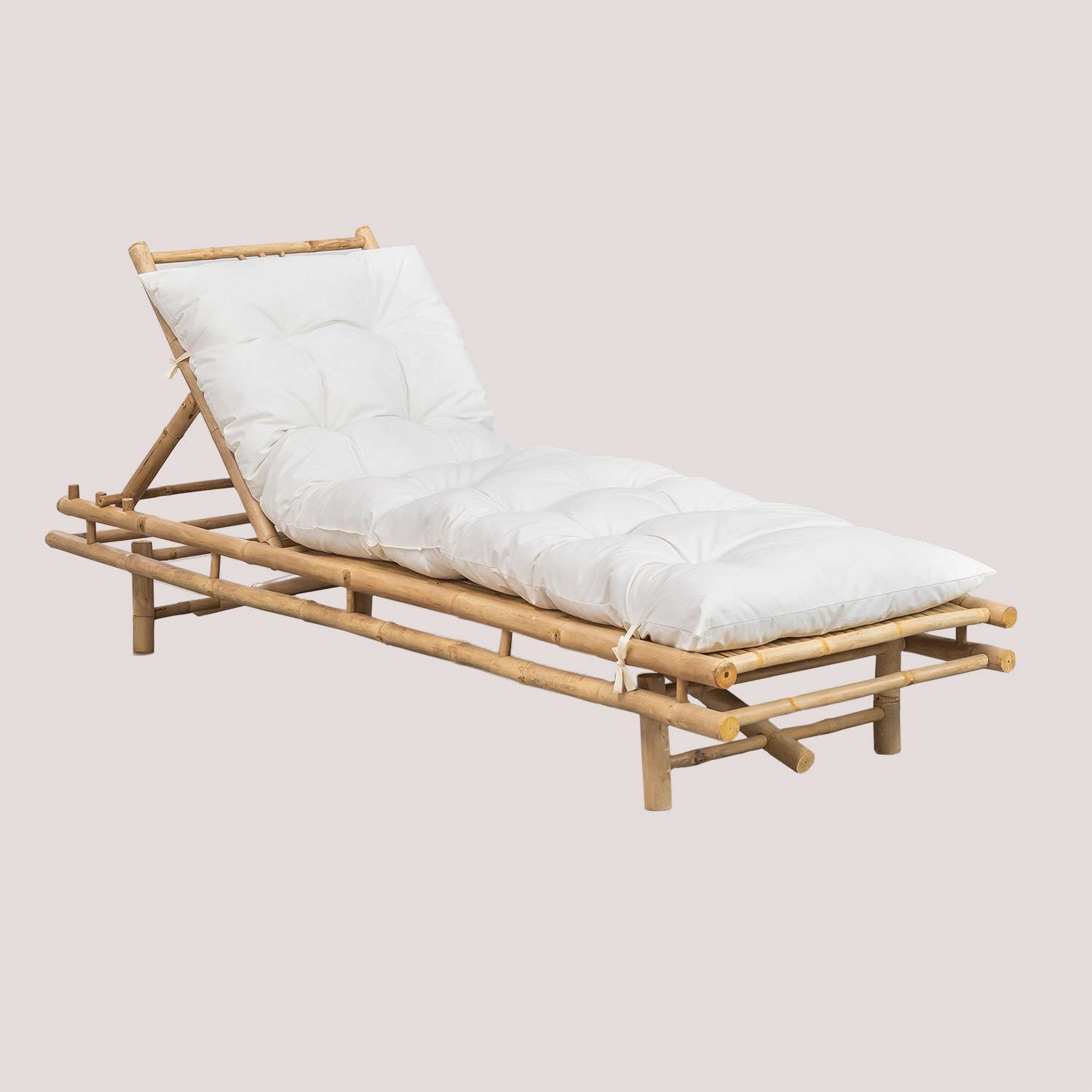 Sklum Gossy Lettino in bambù Bianco Antico da esterno