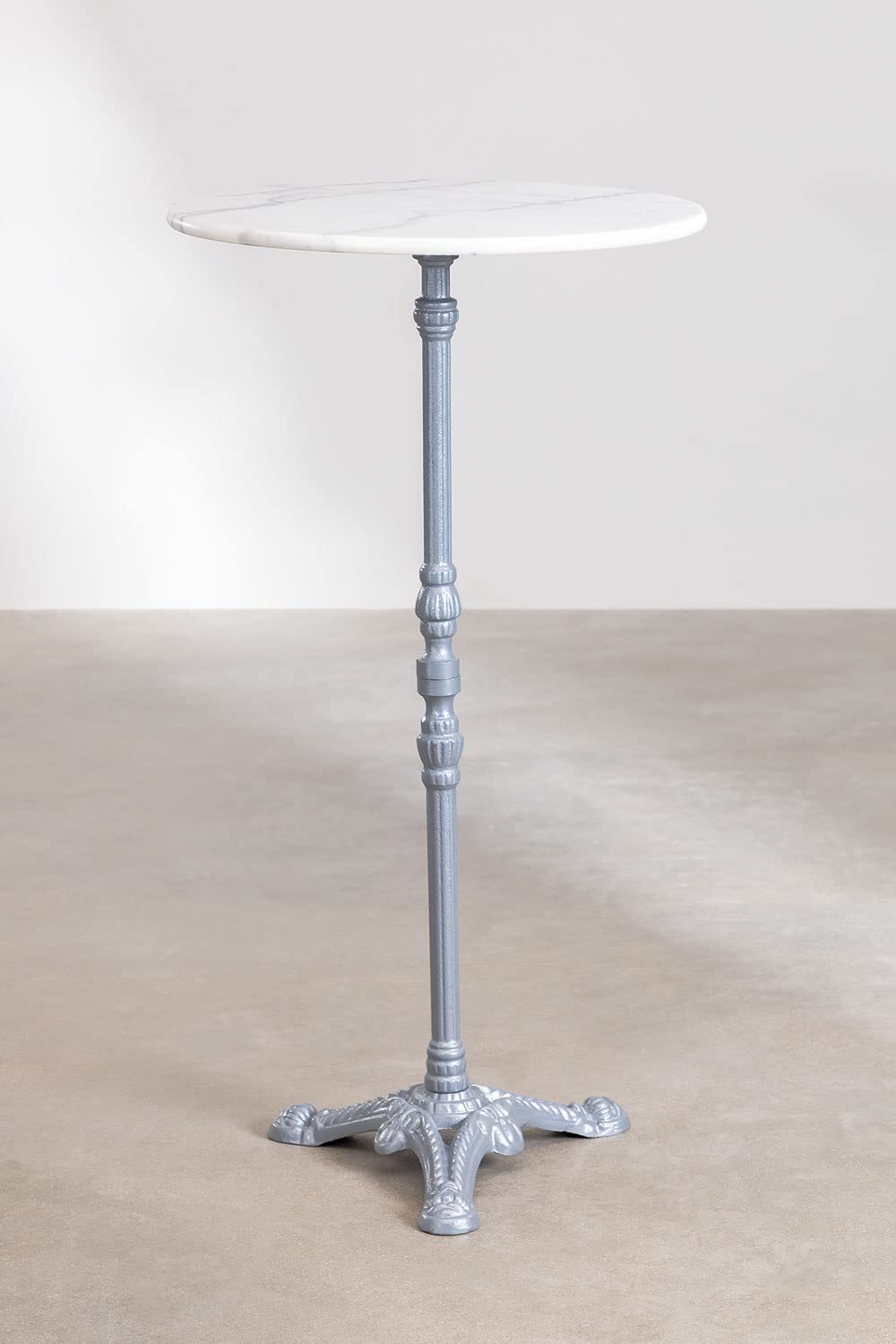 Sklum Moka tavolo bar alto tondo Ø60 grigio marmo