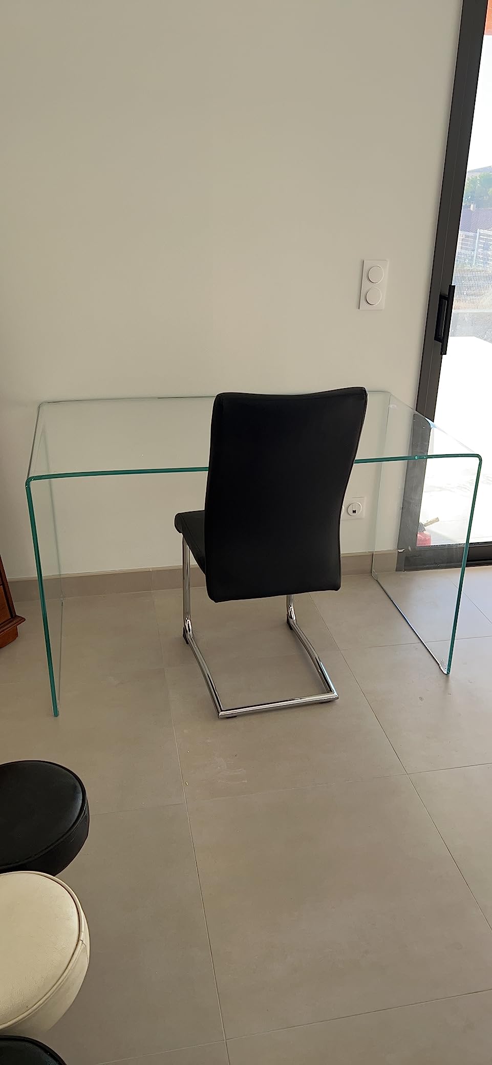 Sklum Hista scrivania vetro trasparente 124 cm