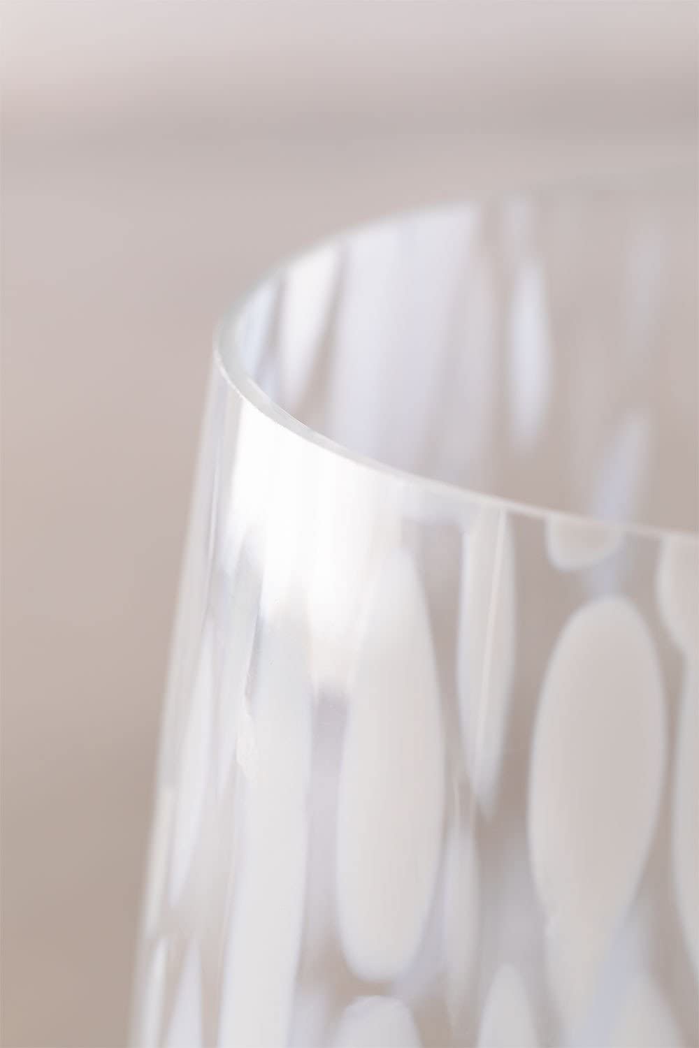 Sklum Sosan vaso vetro 25 cm tocchi bianchi decorativo