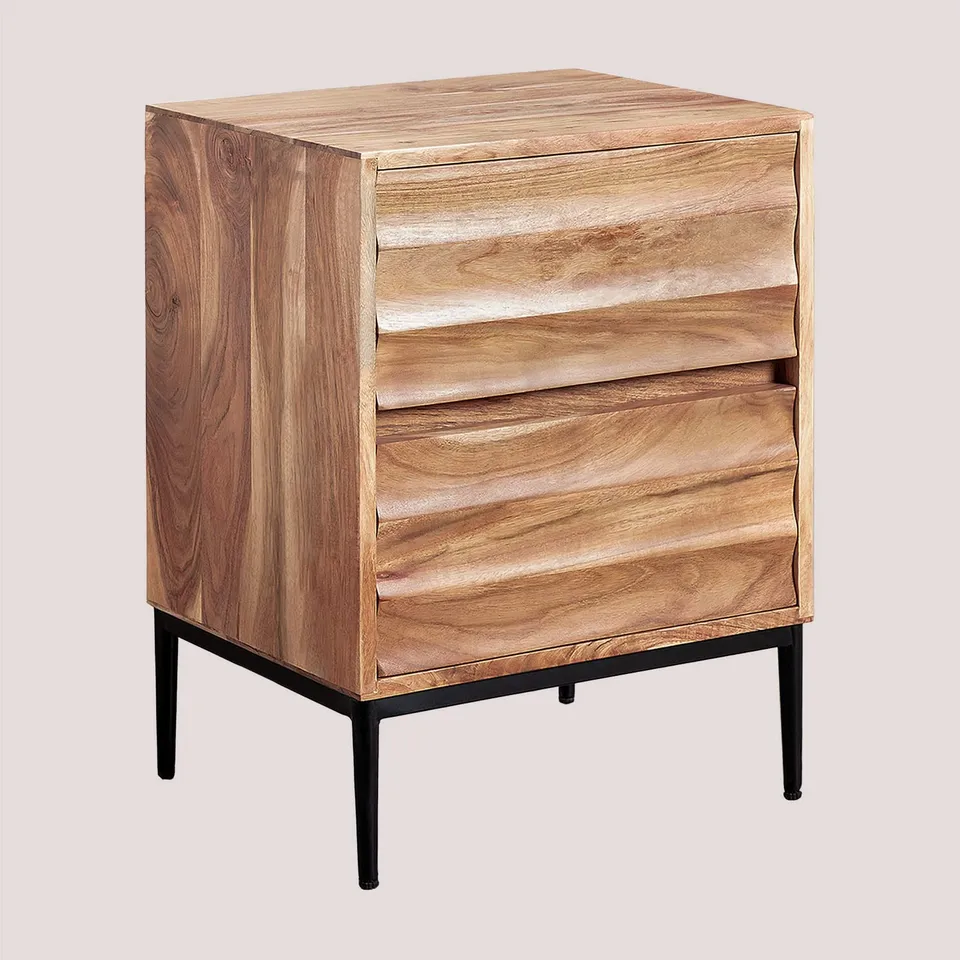 Sklum Petter Comodino 2 Cassetti Acacia Legno