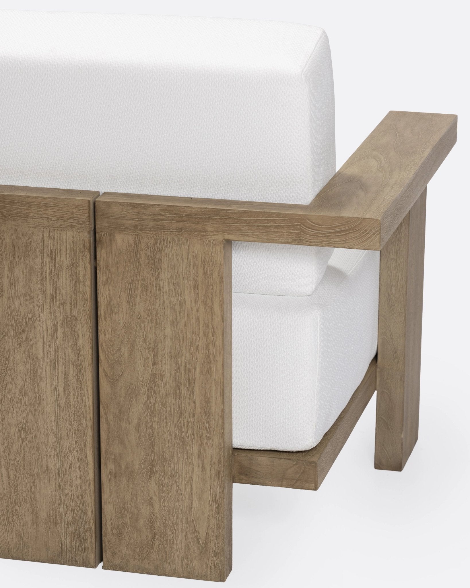 Bambua Panjang divano outdoor 1 posto bianco teak