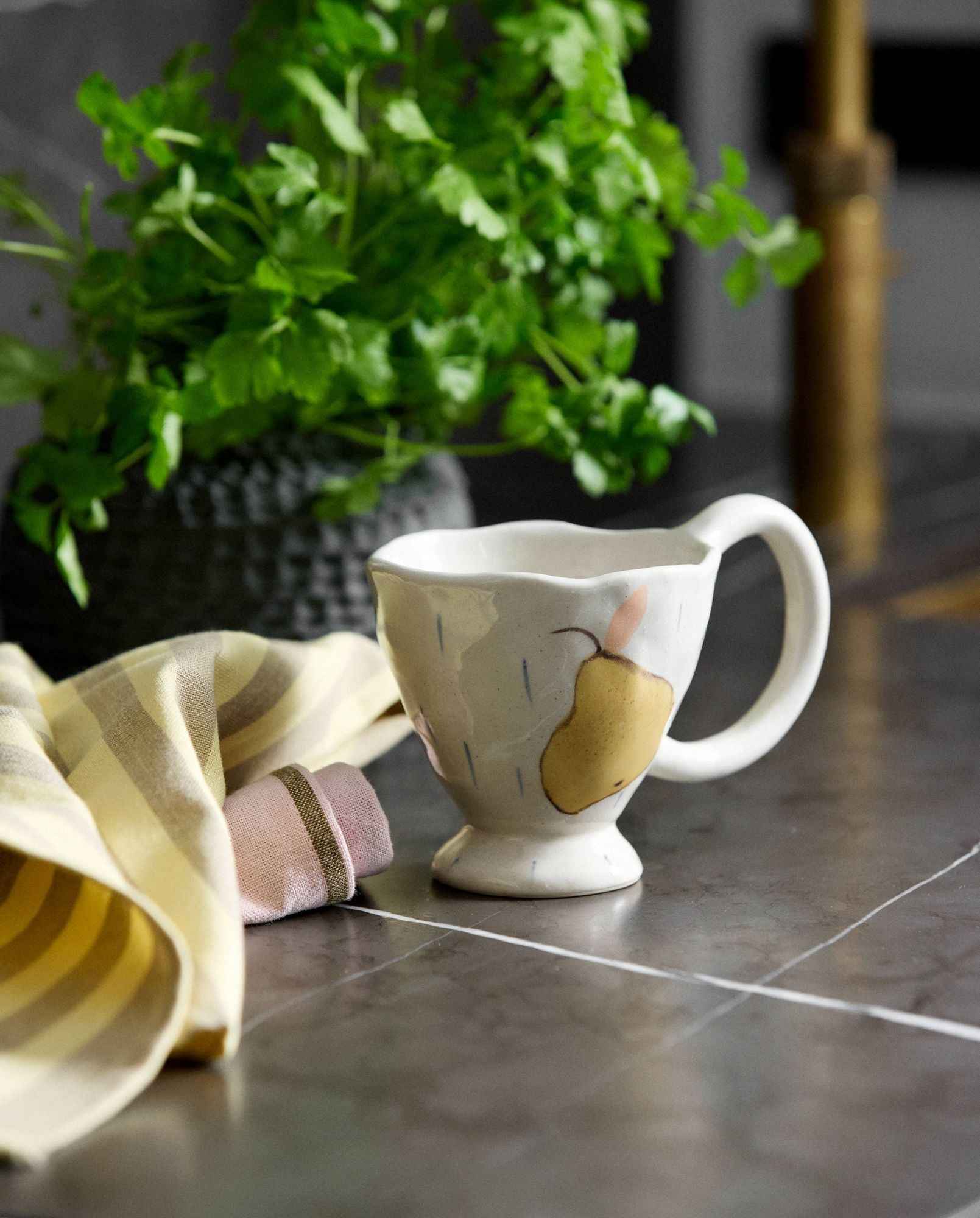 Bambua Atelier Forma Pera tazza manico ceramica