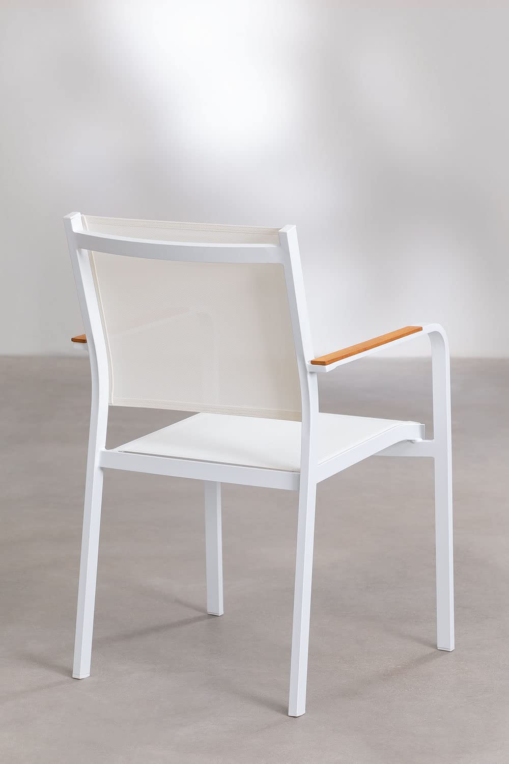 Sklum Archer 6 Sedie Giardino Impilabili Alluminio Bianche