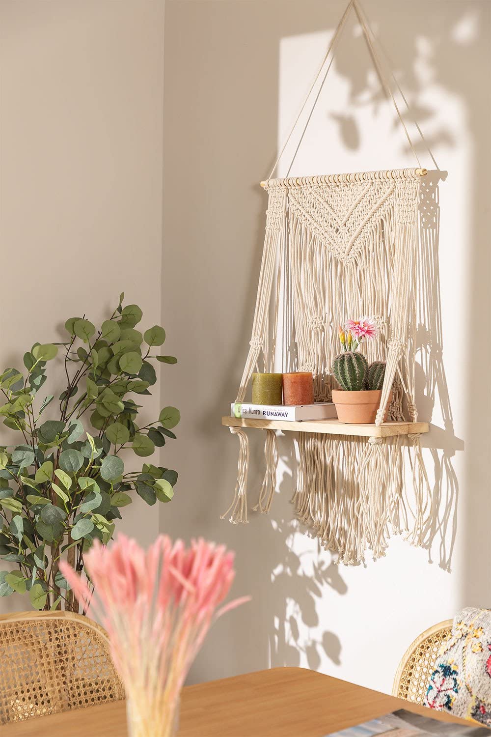 Sklum Atena Arazzo in Cotone con Mensola Natural 126 cm
