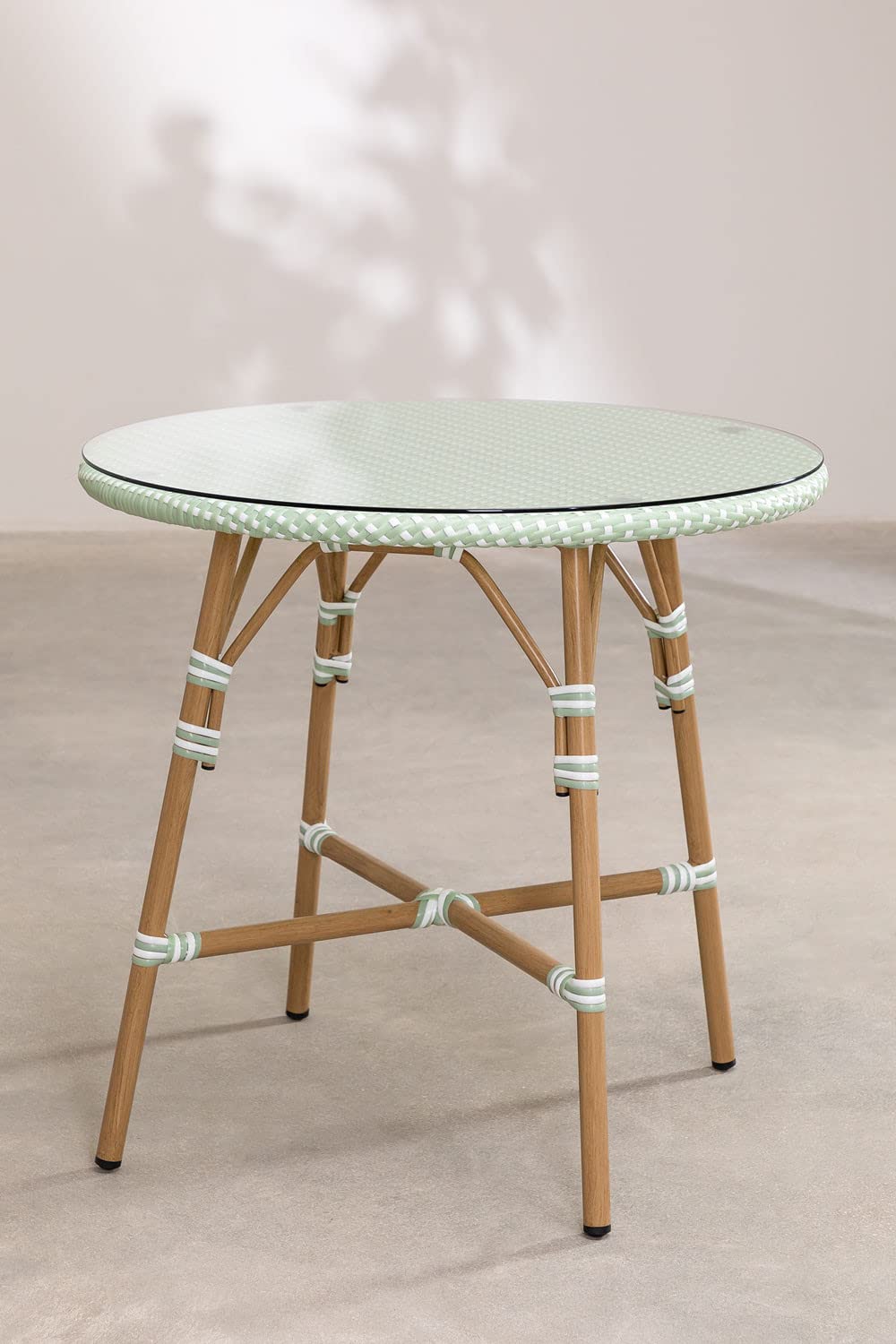 Sklum Alisa Bistro Tavolo Giardino Rotondo 80 cm Rattan