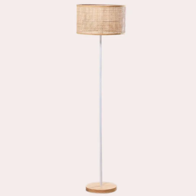 Sklum Ytse lampada da terra rattan marrone naturale