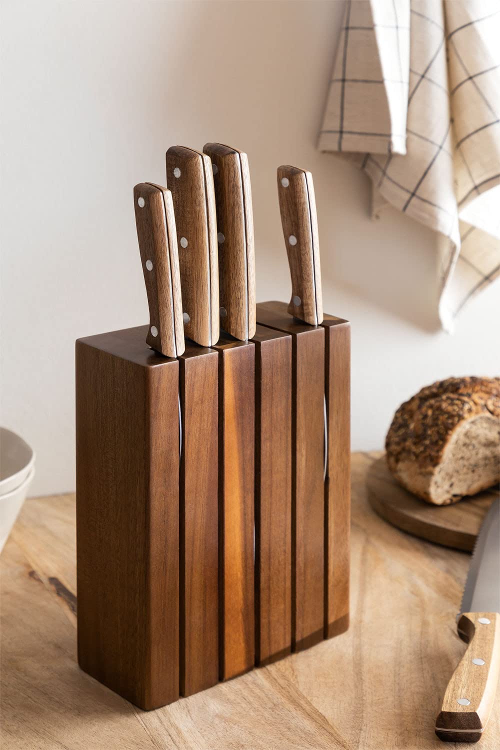Sklum Espe set coltelli cucina con ceppo legno