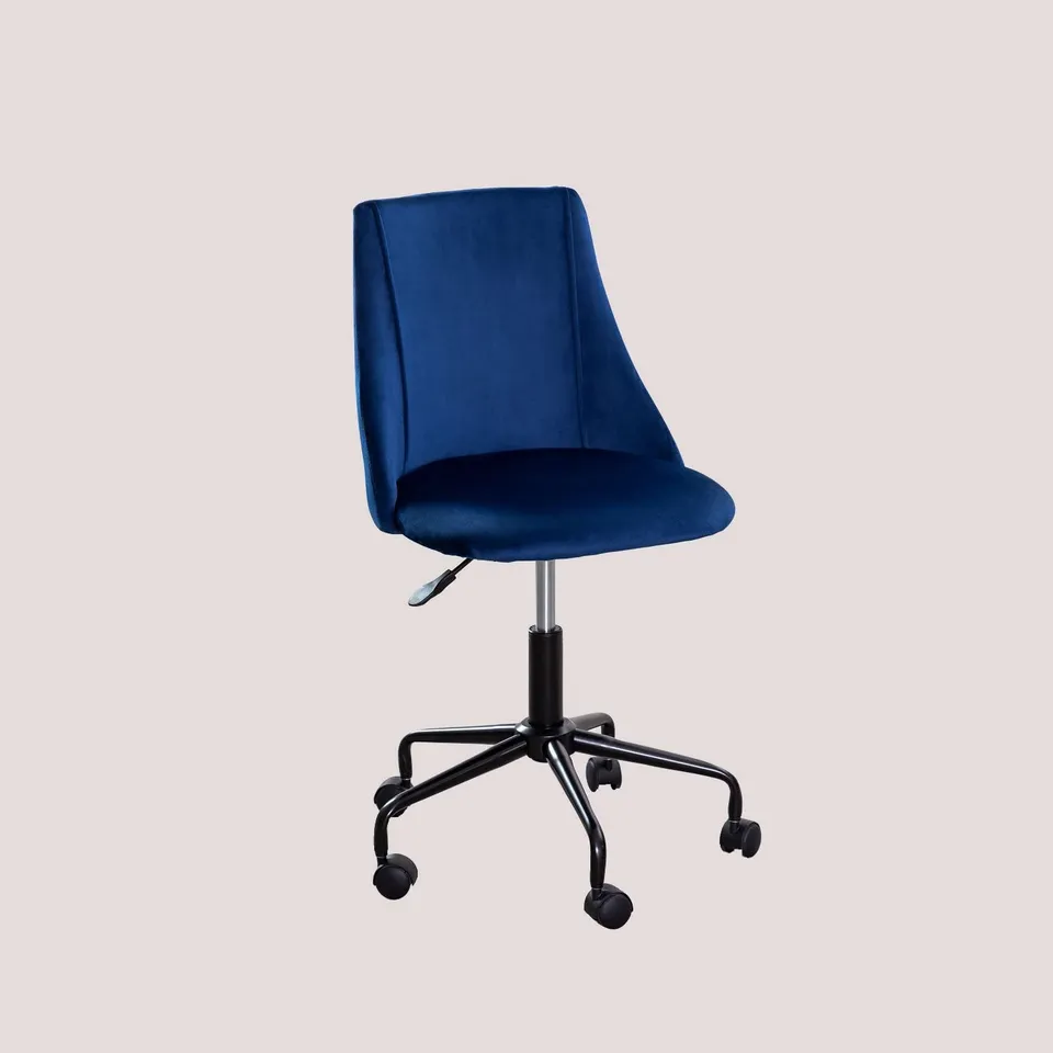 Sklum Garbys sedia da ufficio blu velluto
