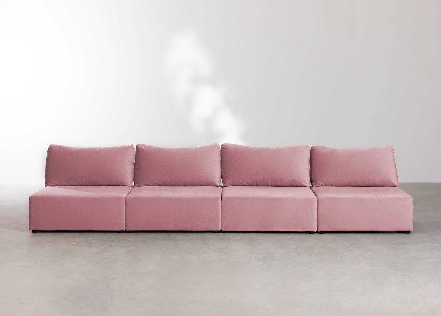 Sklum Kata Velvet divano 4 pezzi rosé velluto