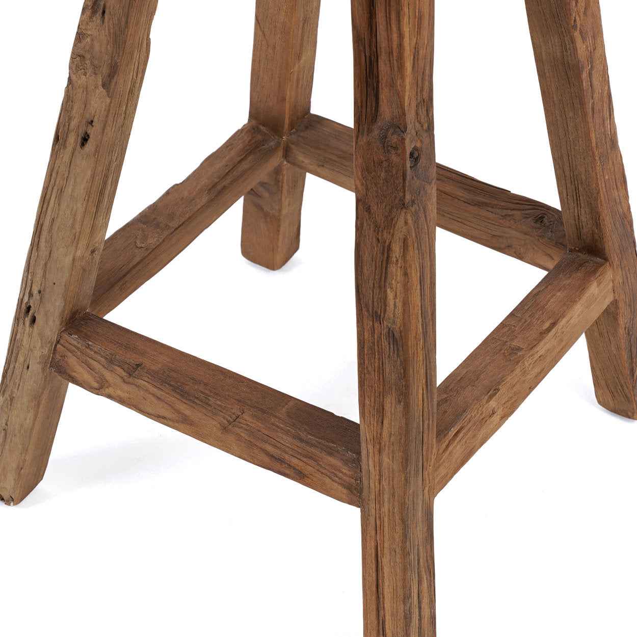 Bambua Shibori Sgabello Bar Natural Legno Teak