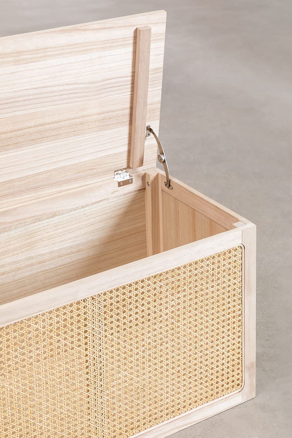 Sklum Ralik baule 80 cm in rattan e legno