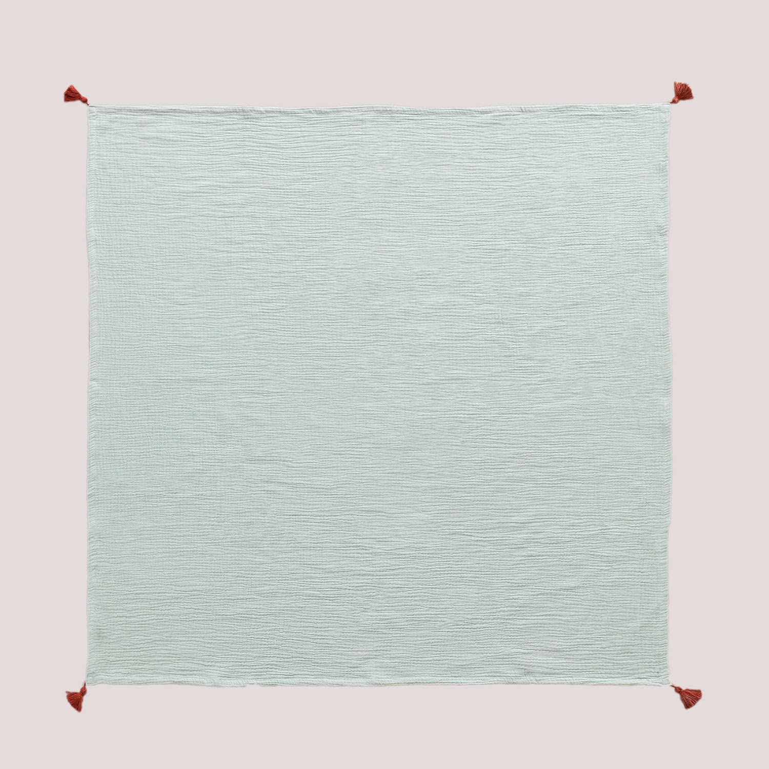 Sklum Danika plaid cotone 102x102 cm celadon