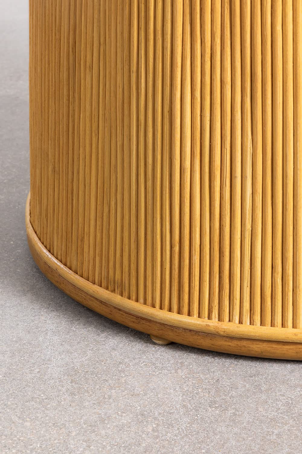 Sklum Balenty Ø50 Tavolino in rattan marrone