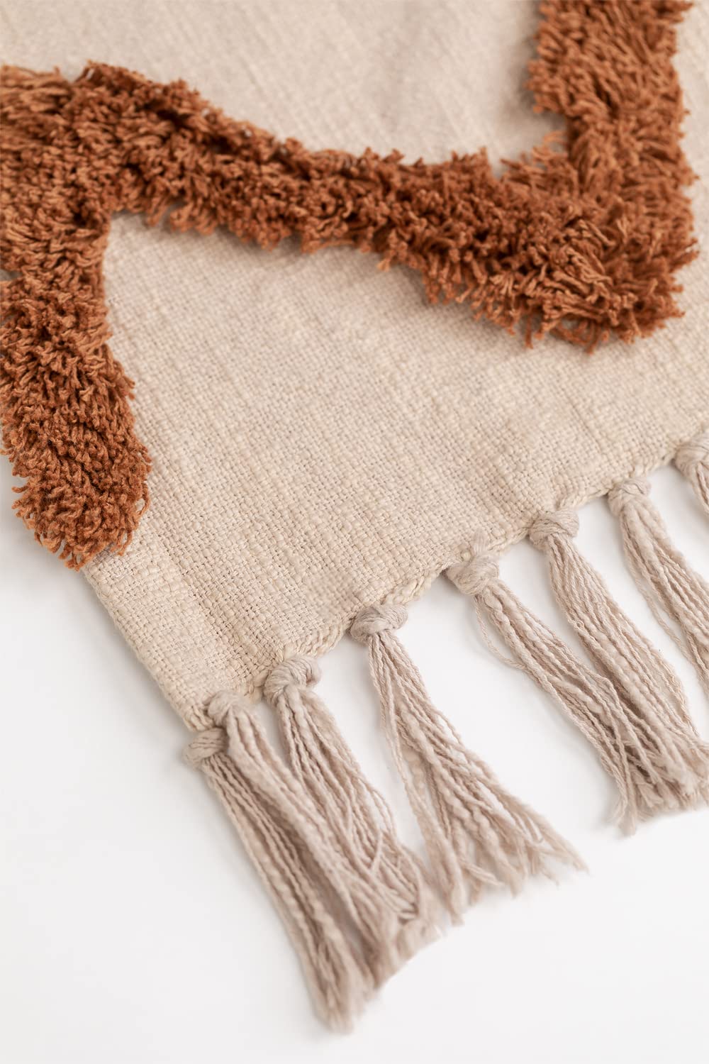 Sklum Esmolyan coperta in cotone 194x108 cm con frange
