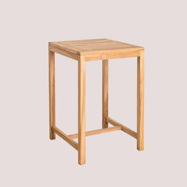 Sklum Pira tavolo alto 70x70 cm legno teak 105 cm