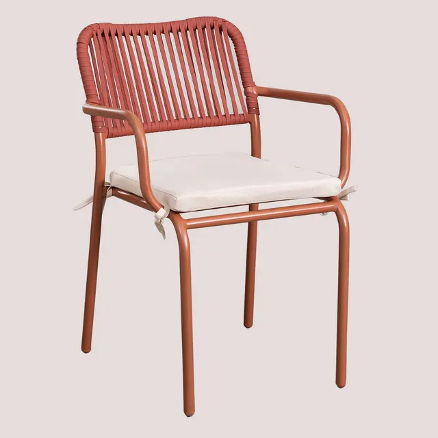 Sklum Arhiza Set 4 Sedie Giardino con Braccioli Corda