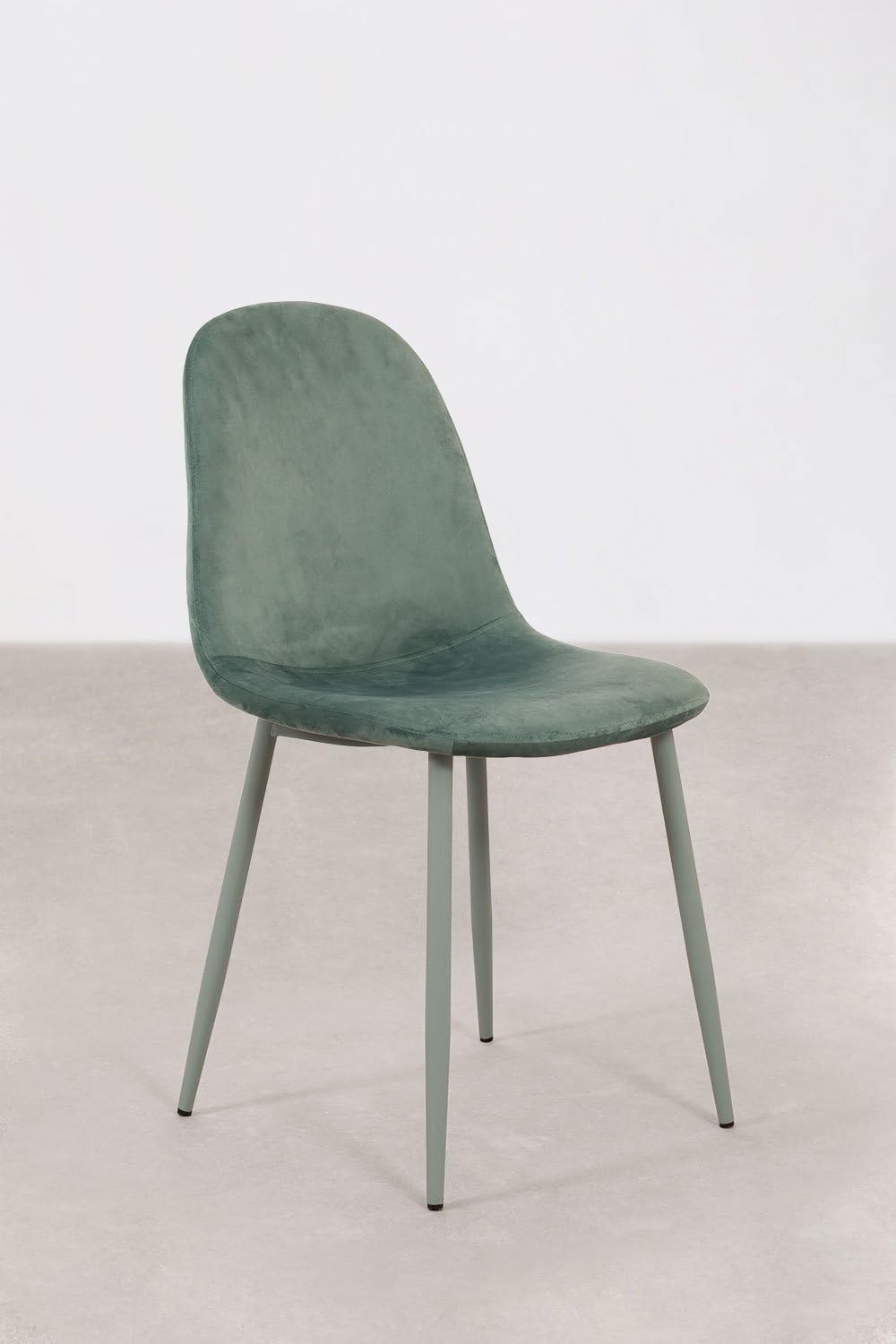 Sklum Glamm Colors sedia da pranzo in velluto verde abete
