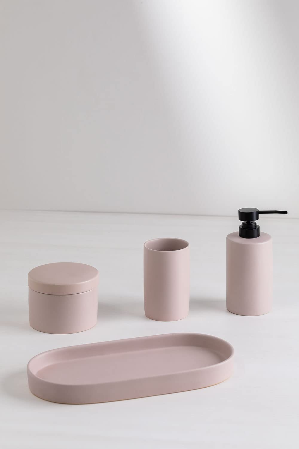 Sklum Holdin portasapone ceramica rosa nocciola