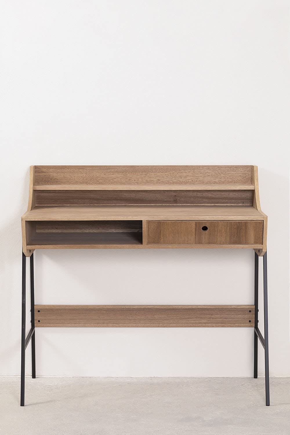 Sklum Ancher Scrivania Legno Naturale in MDF e Metallo