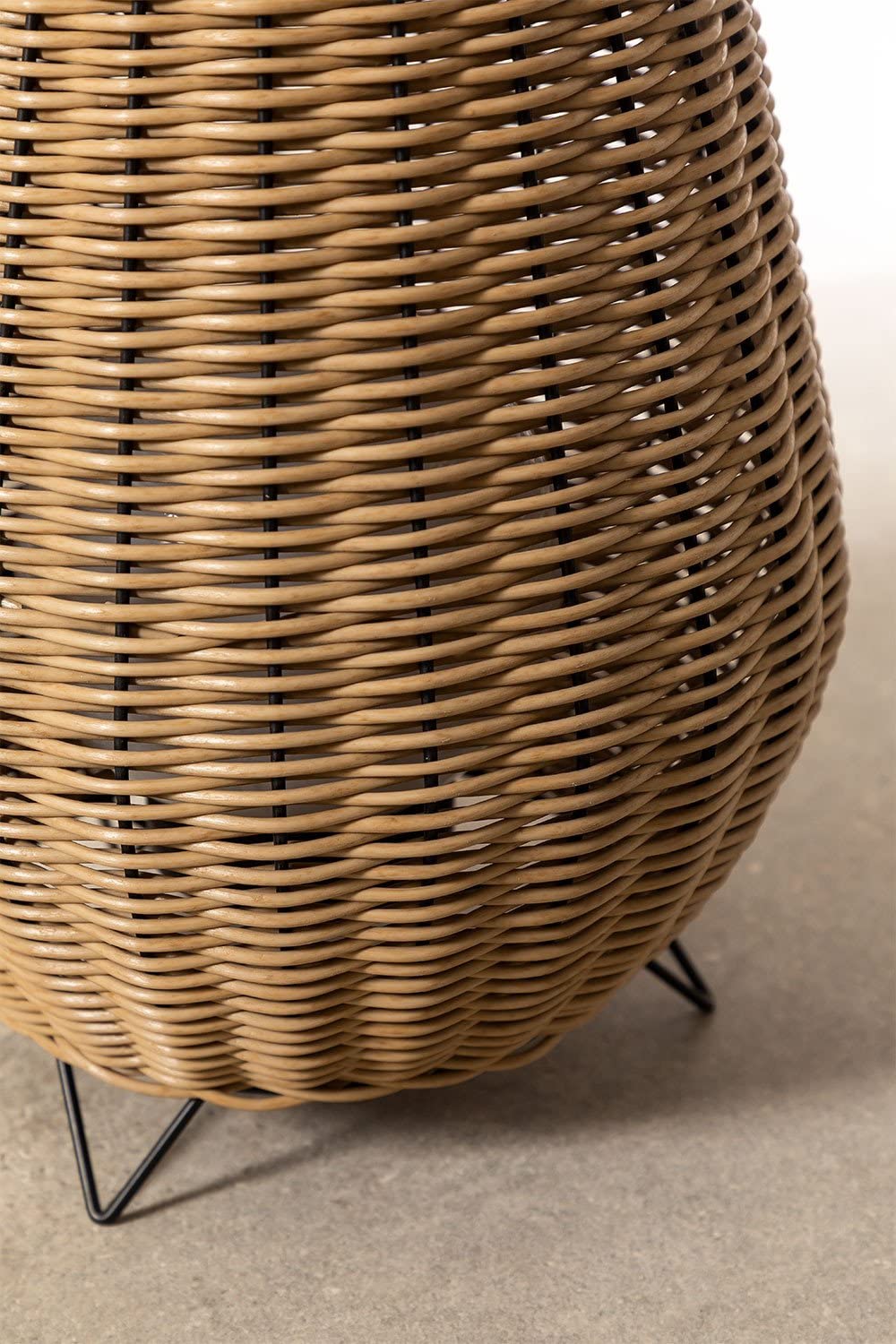 Sklum Renji lampada solare da esterno rattan 40 cm