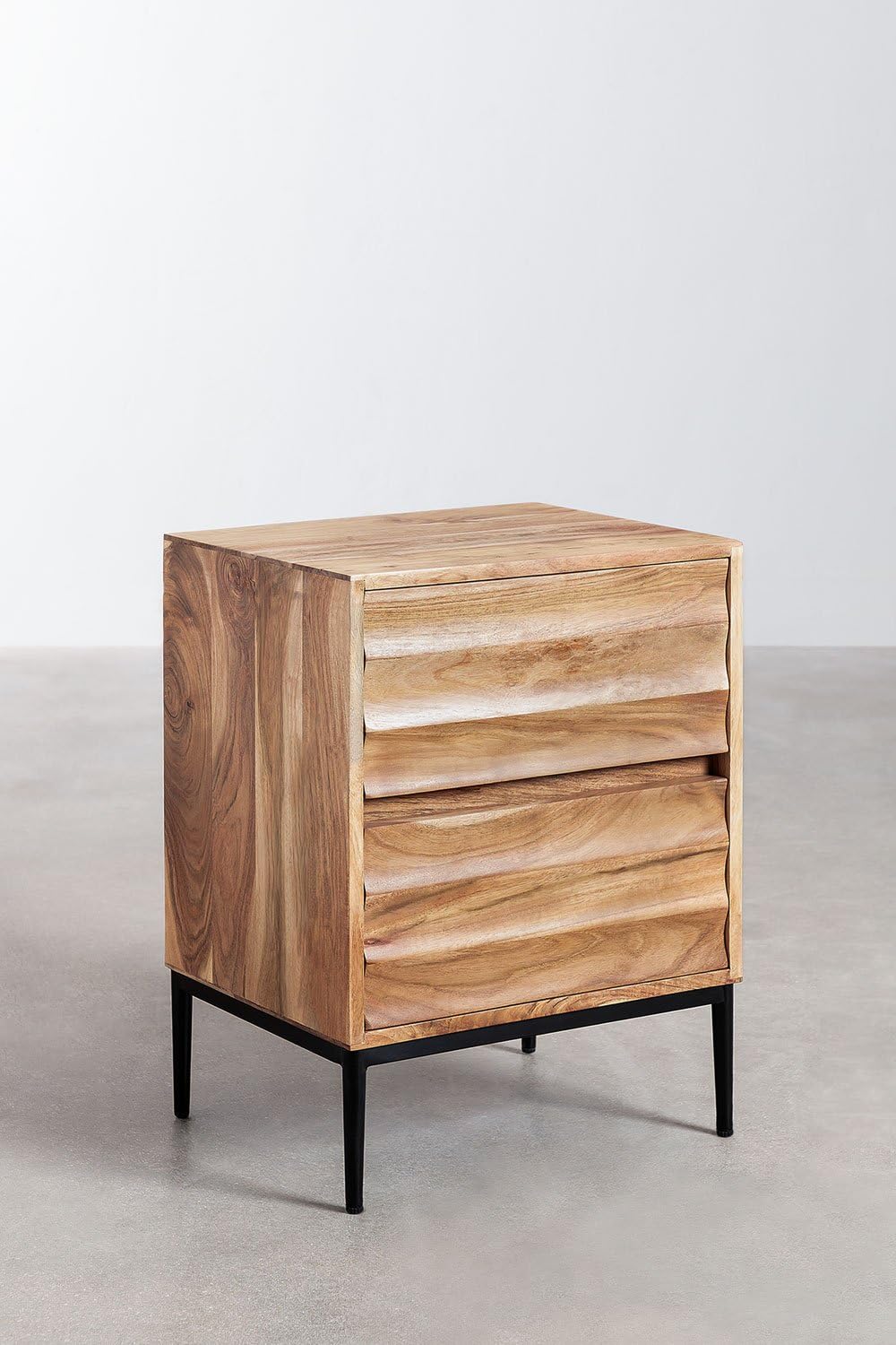 Sklum Petter Comodino 2 Cassetti Acacia Legno