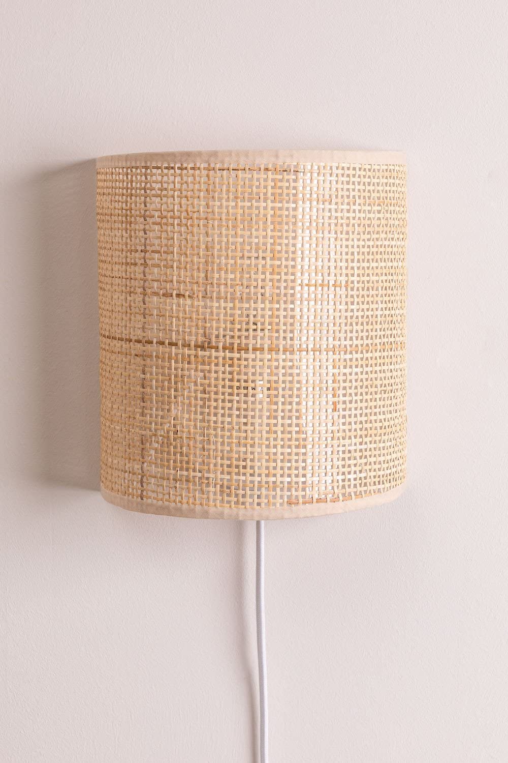 Sklum Ytse applique parete rattan 22 cm attacco E14