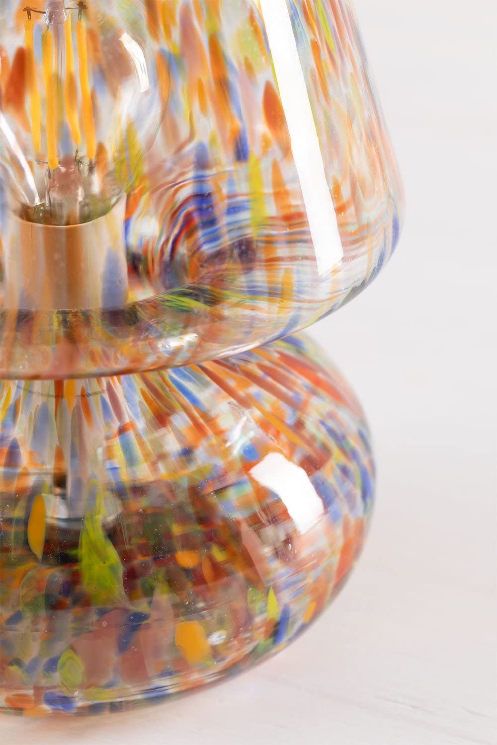 Sklum Suri lampada da tavolo in vetro E14 Ø16 cm