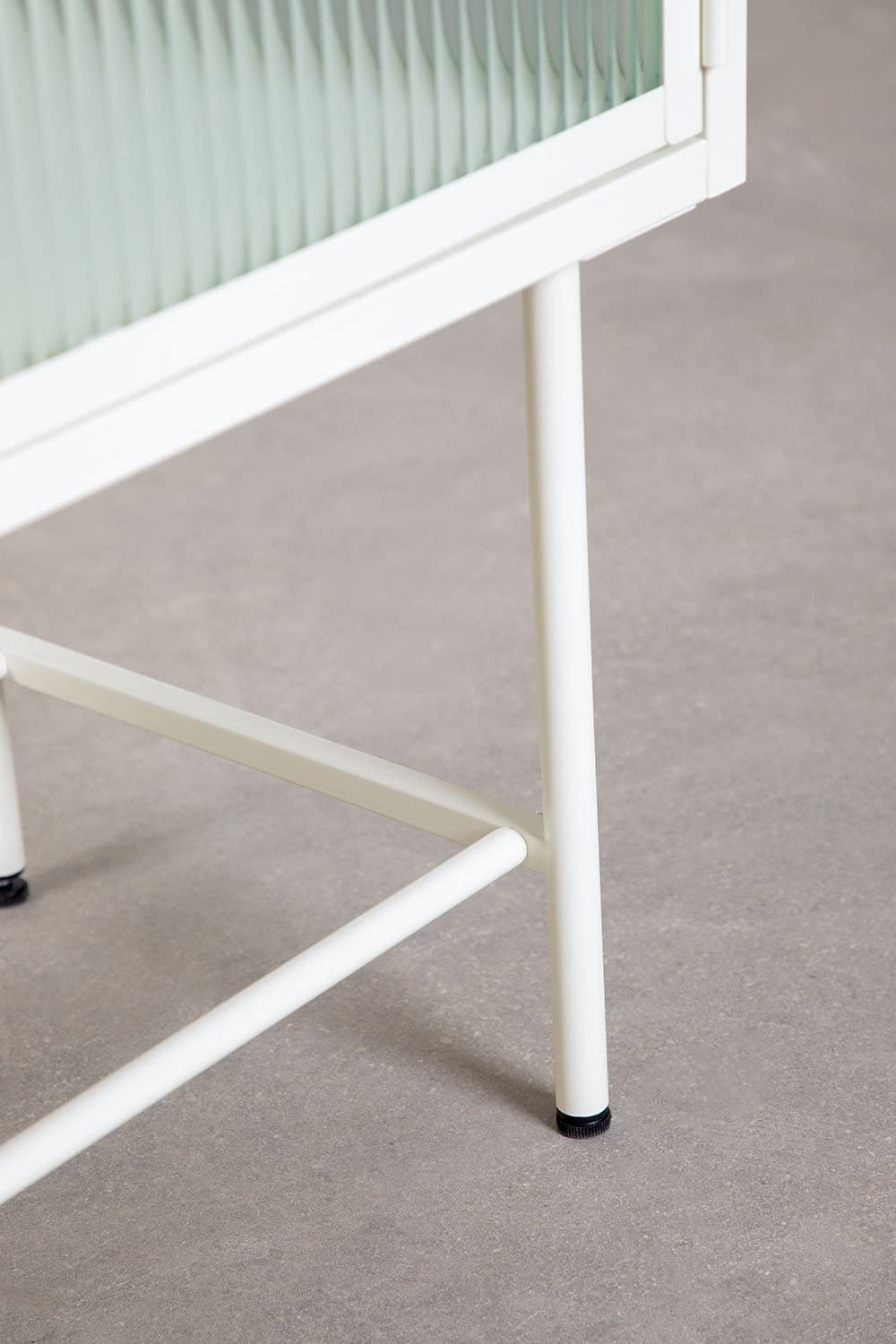 Sklum Verticale madia metallo vetro beige 110 cm