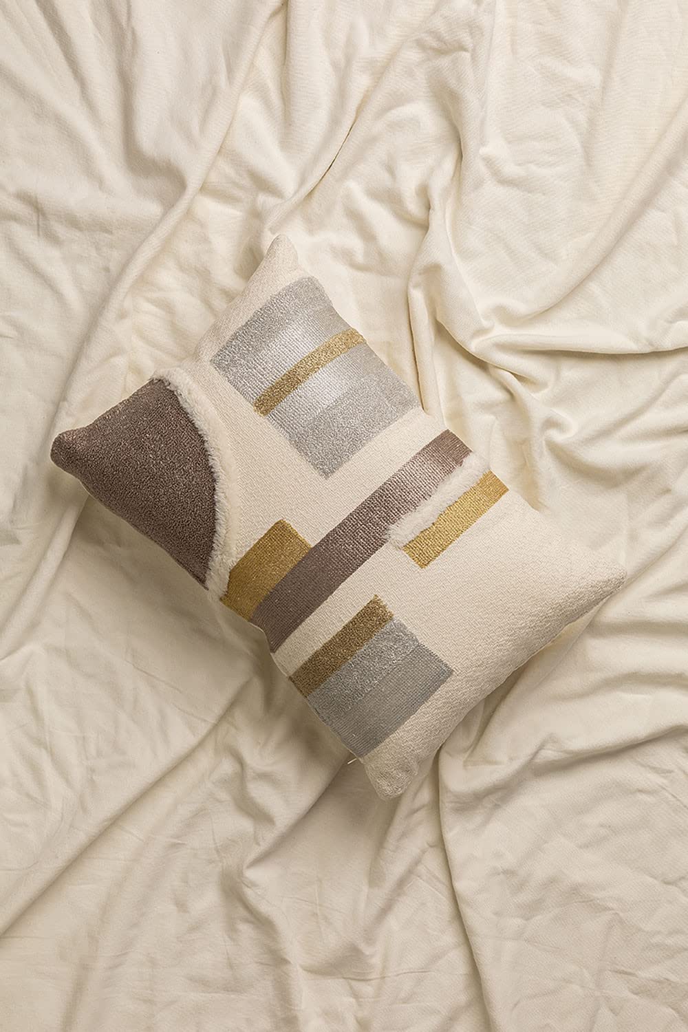 Sklum Aspen cuscino cotone ricamo 30x45 cm geometrico