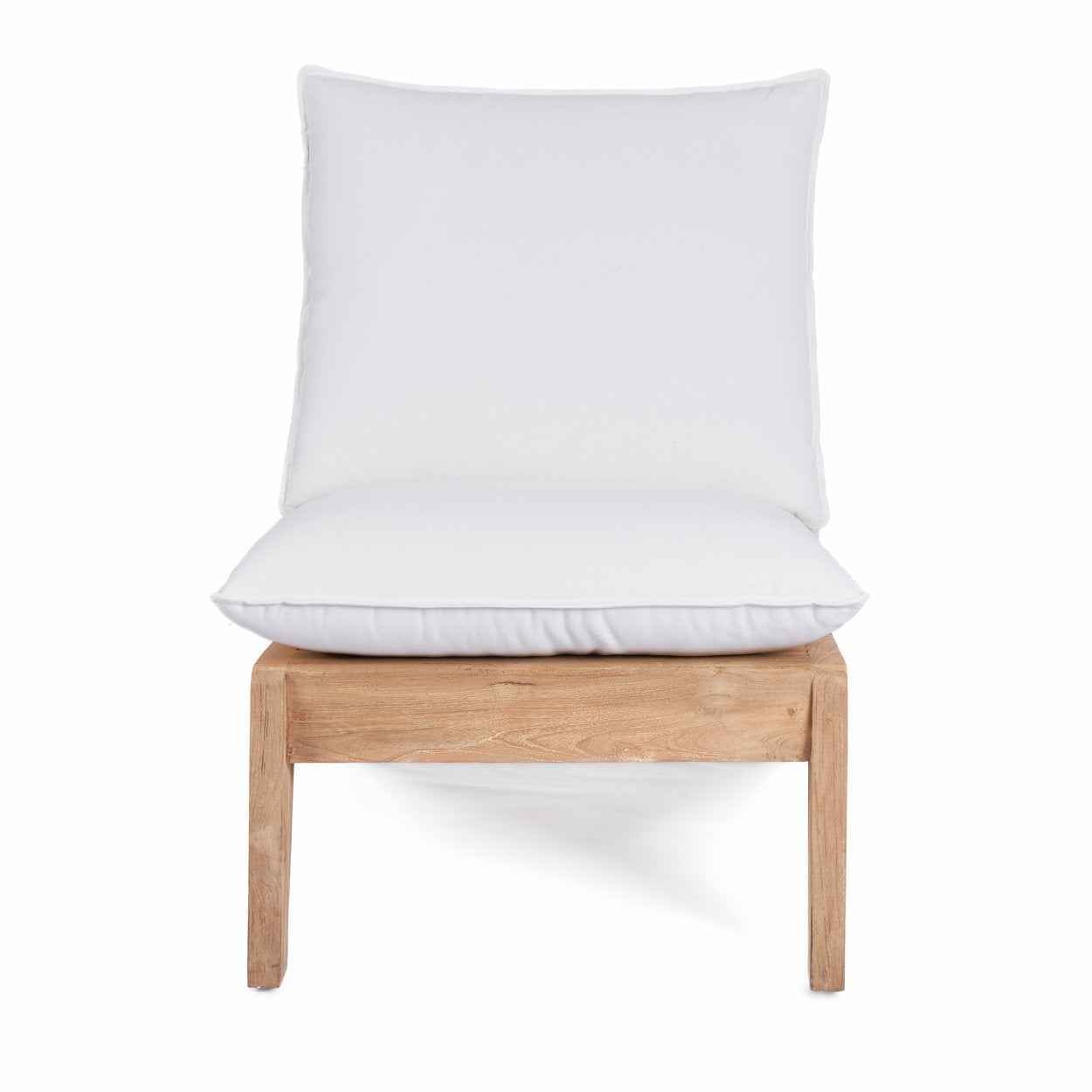 Bambua Lazy poltrona 1 posto bianco teak riciclato da esterno
