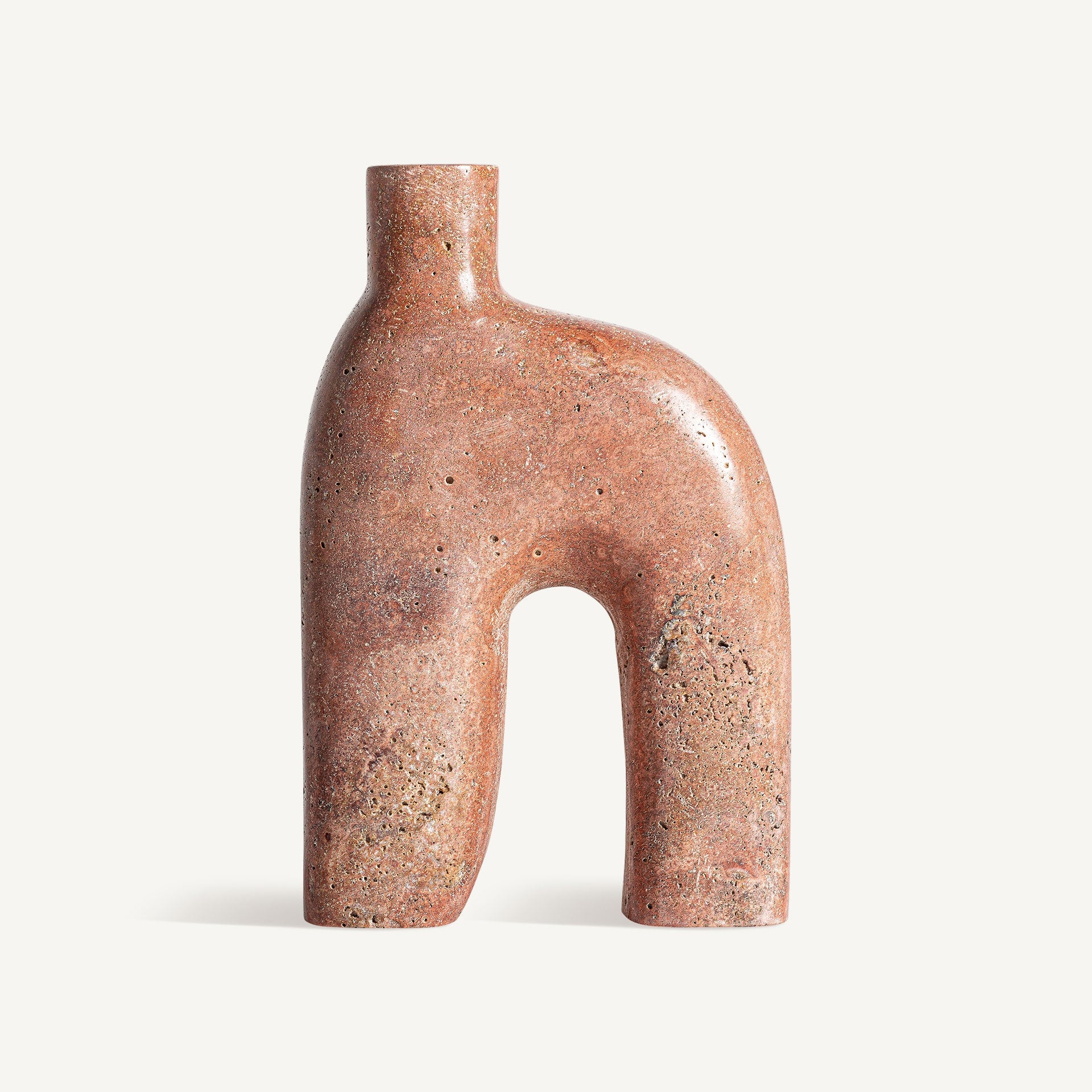 Bambua Kleise vaso marmo rosa scultoreo