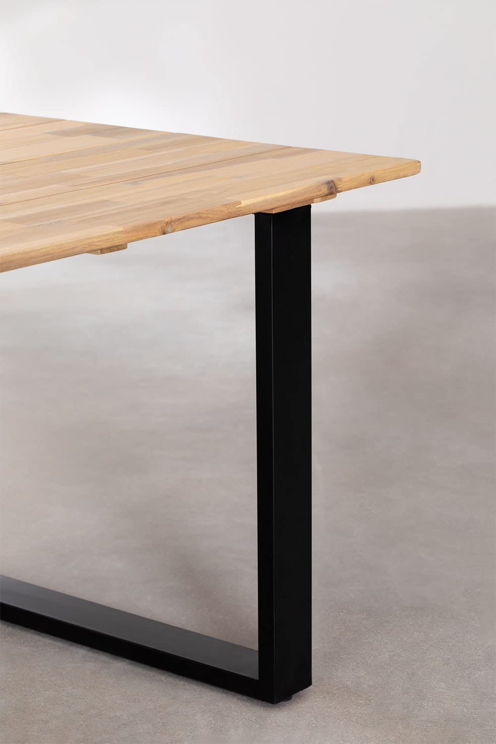 Sklum Melina Tavolo Giardino Rettangolare 160x90 Nero Acacia