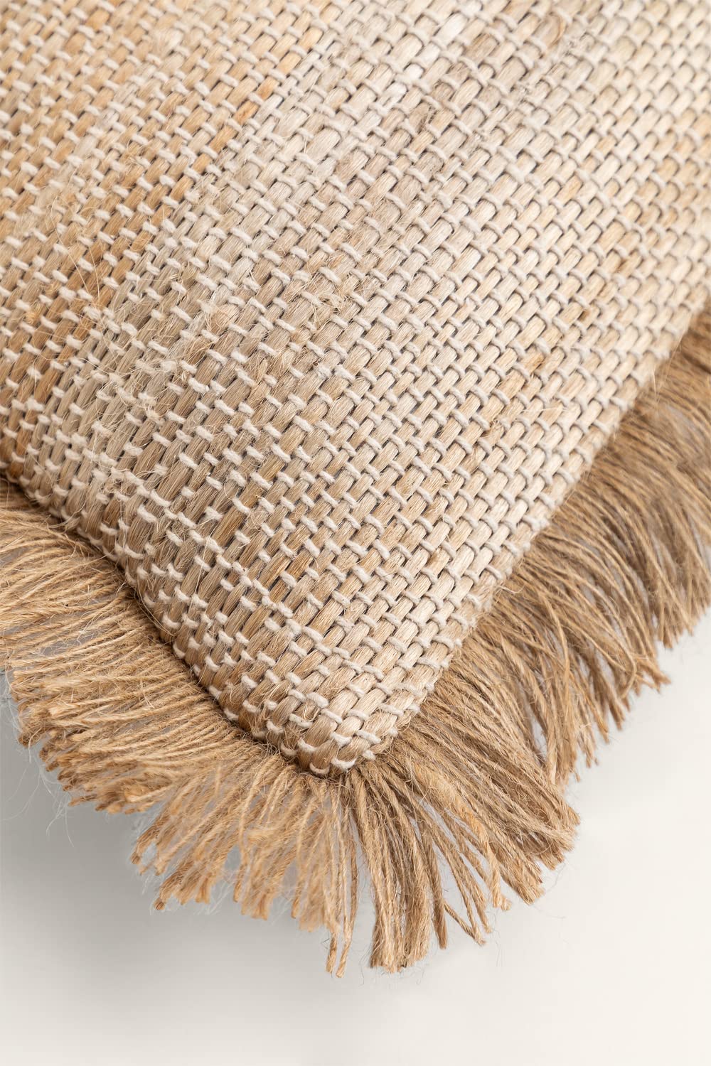 Sklum Freitas cuscino quadrato juta 40x40 cm con frange