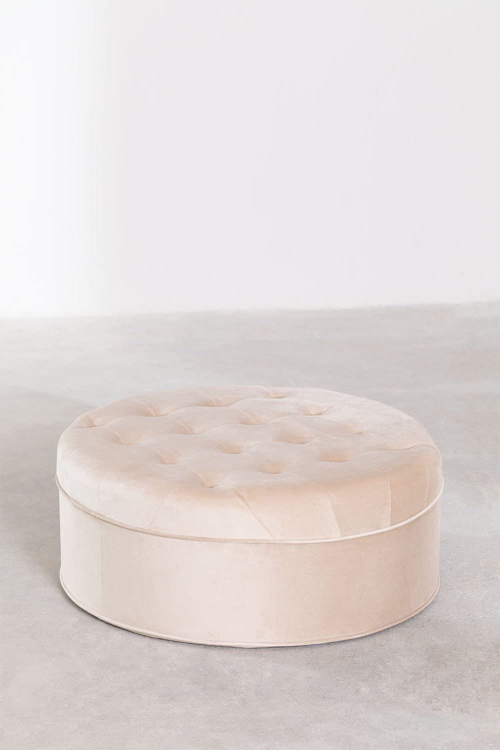 Sklum Tafie pouf tondo velluto D60 cm crema