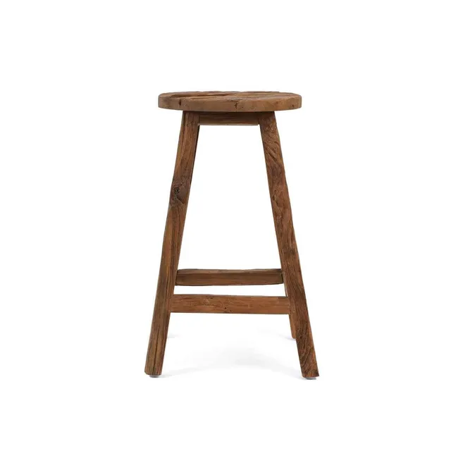 Bambua Shibori Sgabello Bar Natural Legno Teak