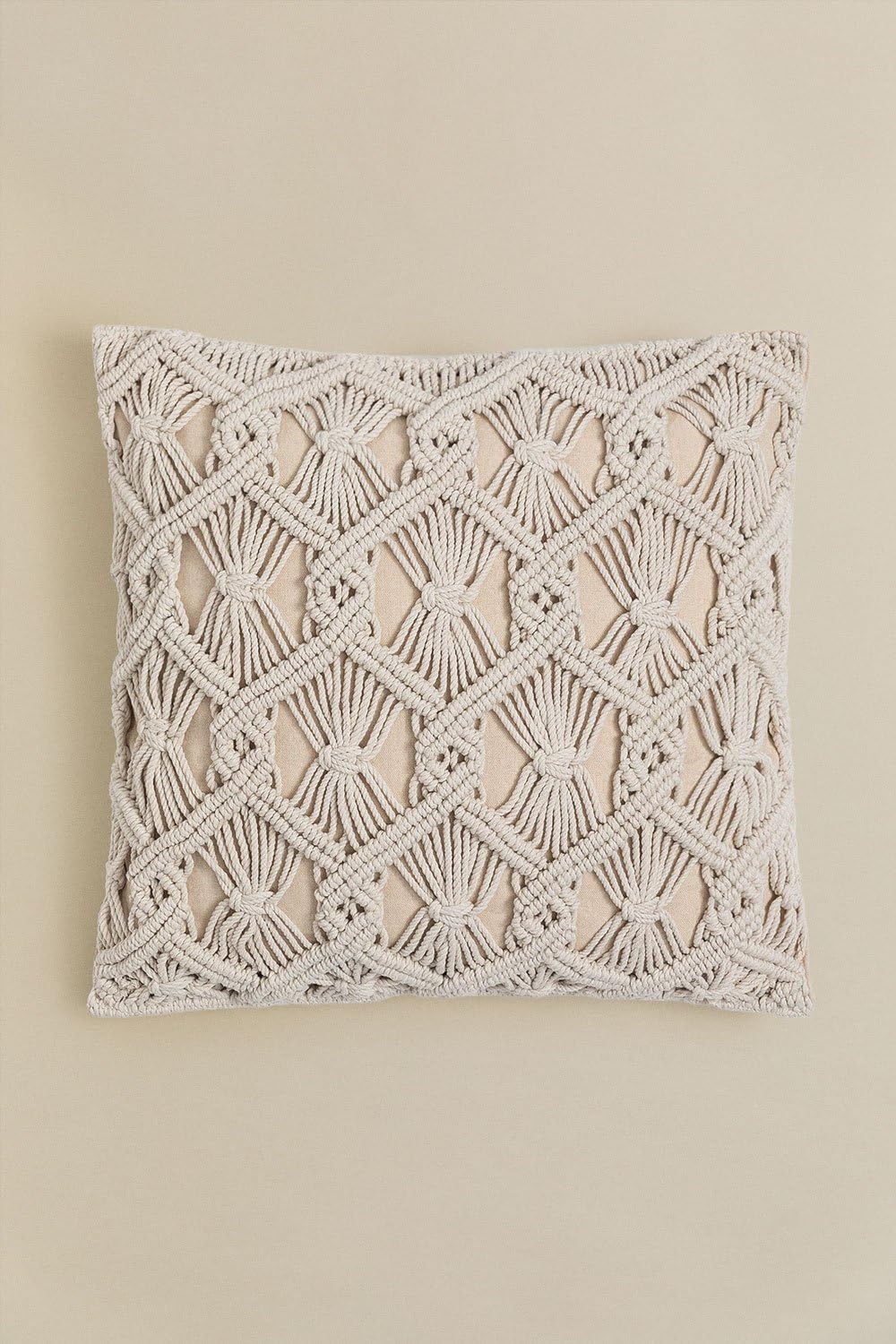 Sklum Istar cuscino quadrato macramè 45x45 cm cotone