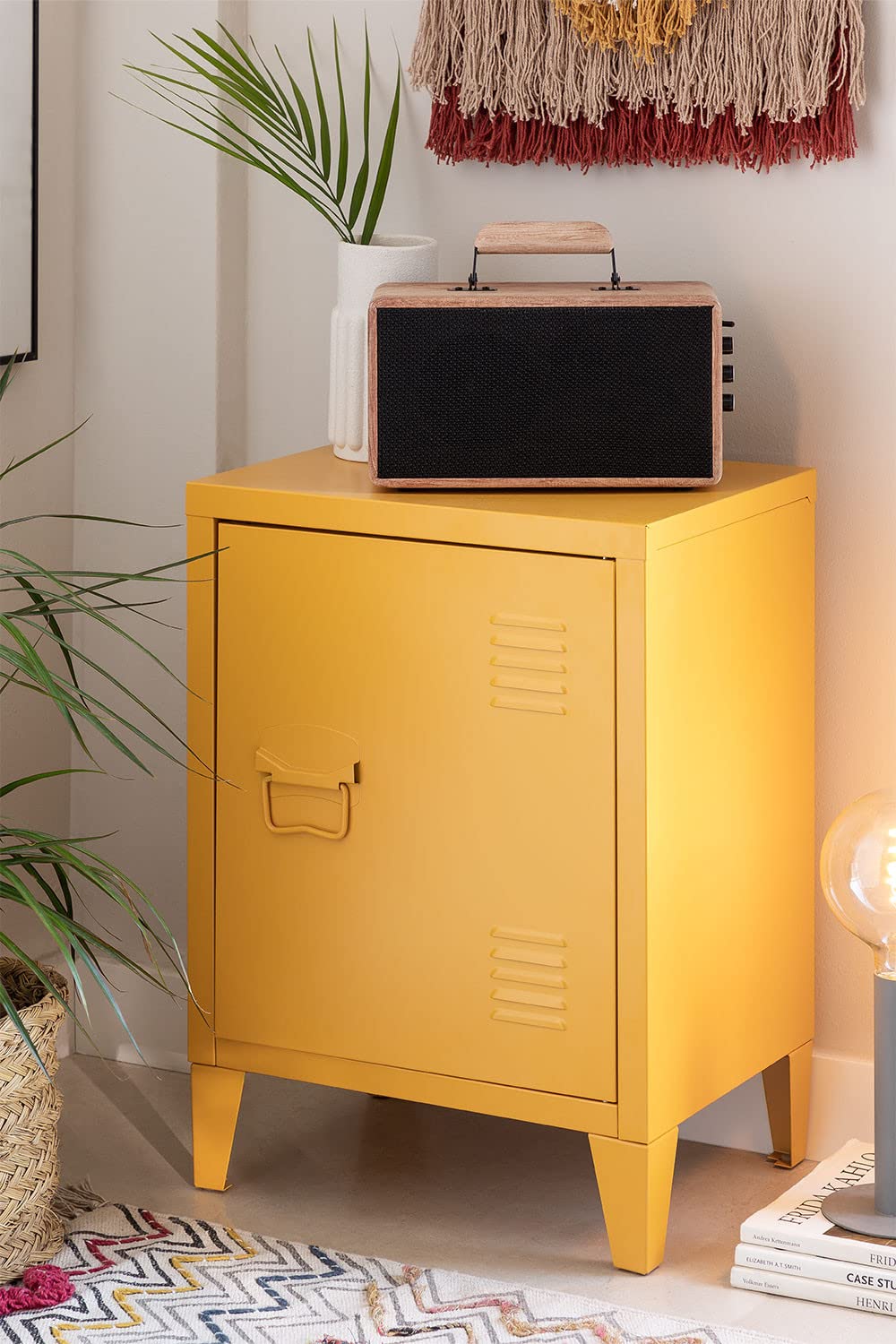 Sklum Pohpli comodino acciaio giallo curry 40 cm