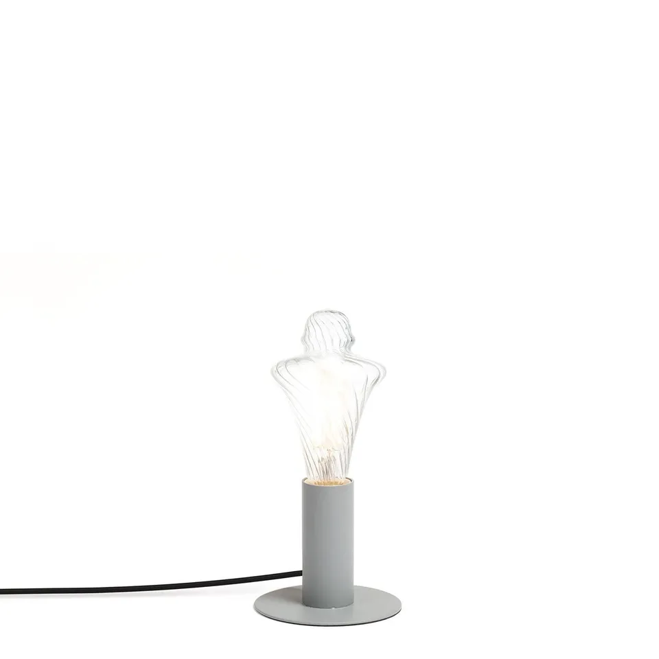 Sklum Icro S lampada da tavolo grigia in acciaio