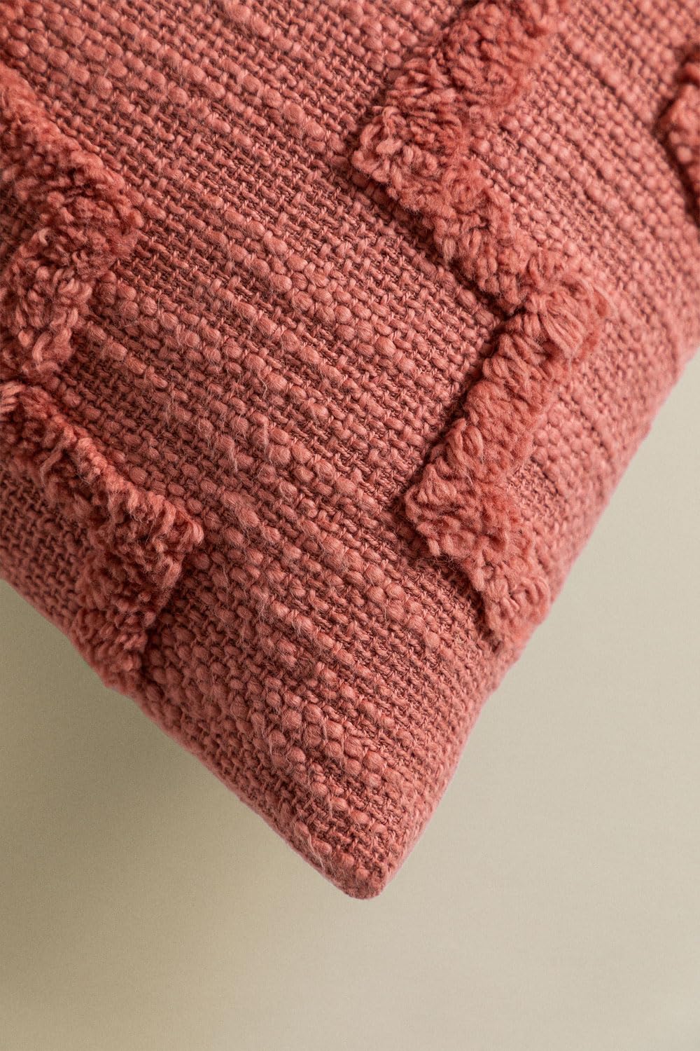 Sklum Eirah cuscino quadrato 45,5 cotone terracotta