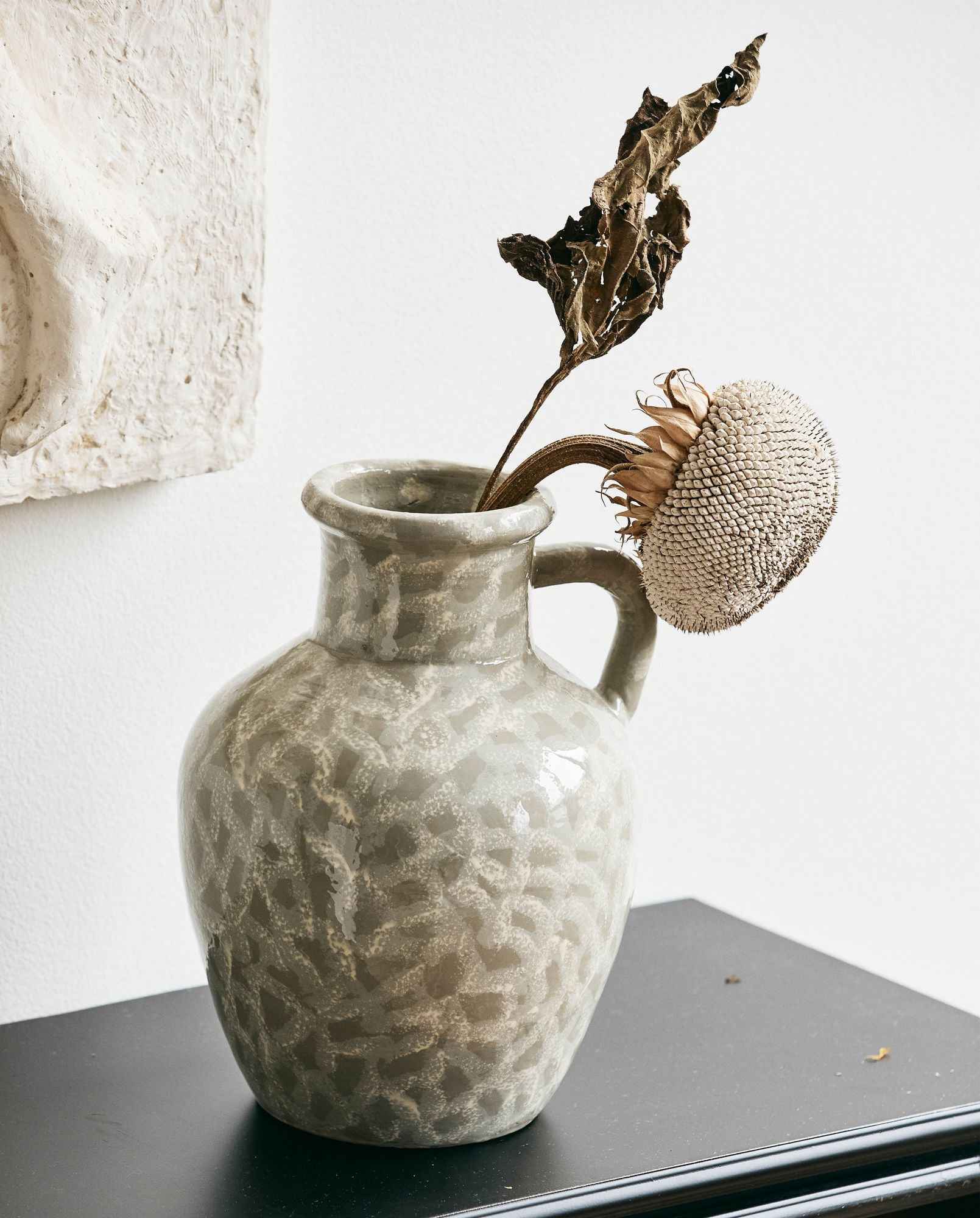 Bambua Batam vaso in ceramica grigio smaltato