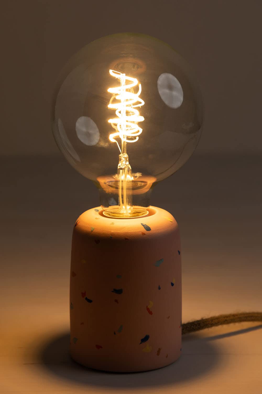 Sklum Queny lampada da tavolo ceramica rosa quarzo E27