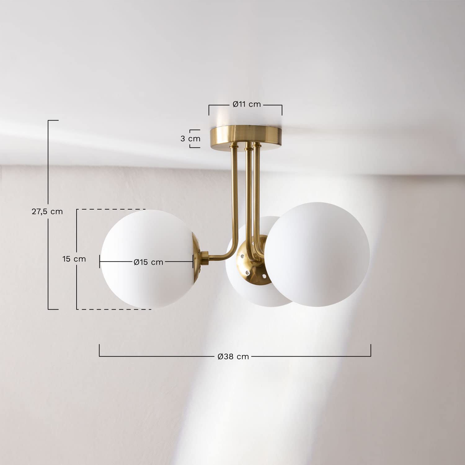 Sklum Ghirlanda Lampada Soffitto 3 Sfere Vetro