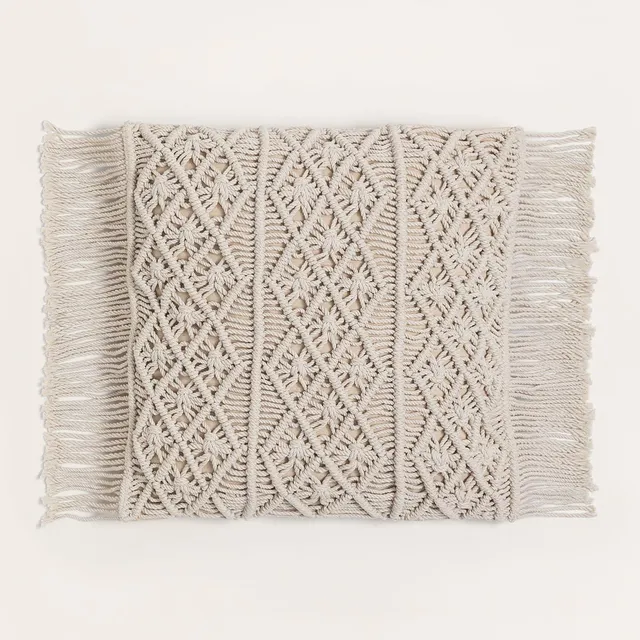 Sklum Narses cuscino quadrato 45x45 macramè cotone