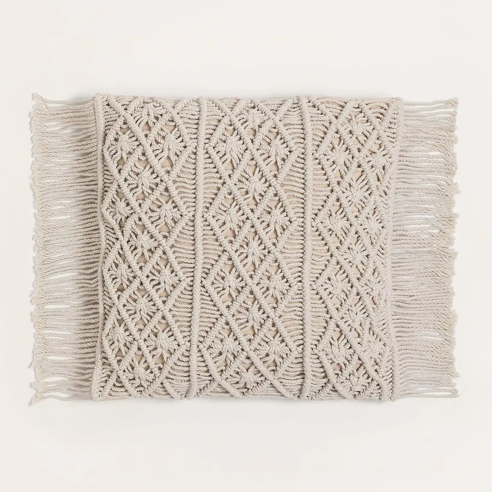 Sklum Narses cuscino quadrato 45x45 macramè cotone